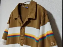 Ocean Pacific ボーダー ポロシャツ サーフ 古着 Mサイズのサムネイル