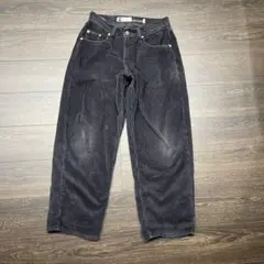 シルバータブ　バギー　コーデュロイ　ブラック　W29