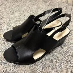 未使用✨️ ビューフィットbyリーガル ストラップウエッジサンダル ブラック L