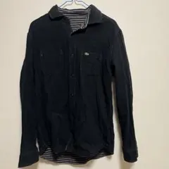 美品✨Lacoste 長袖シャツ リバーシブル　ブラック、ストライプ
