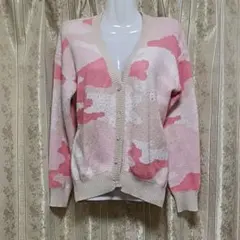 【マーキュリーデュオ】カーディガン ピンク系カモフラージュ