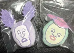 ■こびとづかん キャラ福くじ　マスコットキーホルダーバッジ　アラシクロバネ他2個