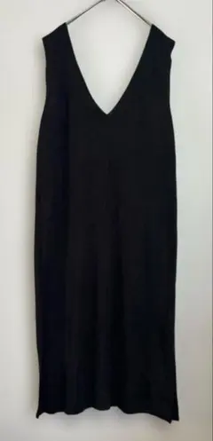 しまむら Vネックロングジャンパースカート　M