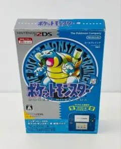 ほぼ新品 ニンテンドー 2DS 本体 カメックス クリアブルー ポケモン 青