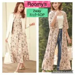 roomy's◆花柄カシュクールワンピース◆マタニティワンピース◆rienda