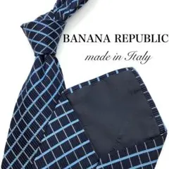 BANANA REPUBLIC ネクタイ ネクタイ ネイビー チェック柄 格子柄