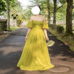 ドレス　ライムグリーン