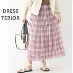 新品★ シアー プリーツ ロング スカート 手洗可 DRESSTERIORのサムネイル