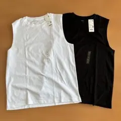 新品タグ付き　UNIQLO エアリズムコットン　ノースリーブ２枚組