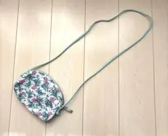 ポール&ジョー　ユニクロ　フラワープリント ショルダーバッグ　ブルー系