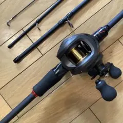 ショアジギ シーバス4ピース2.7mスピニングロッド&スピニングリール