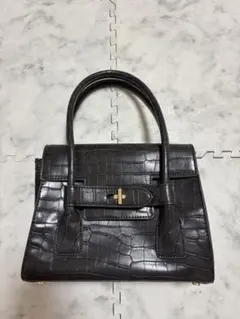 ZARAザラ黒 クロコダイル風 ハンドバッグショルダーバッグ