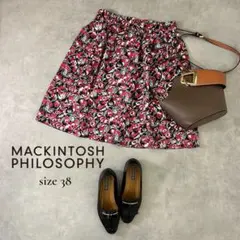 【MACKINTOSH PHILOSOPHY】花柄フレアスカート Mサイズ