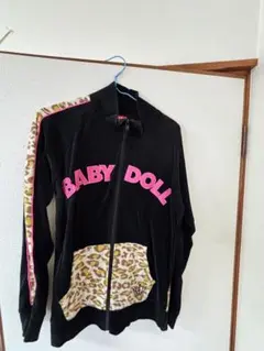 BABY DOLL ジップアップパーカー 黒