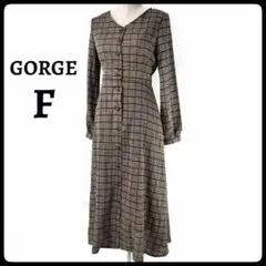 【Fサイズ】GORGE ゴージ ワンピース 長袖 チェック柄