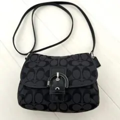 美品 COACH ★ソーホー シグネチャー★ショルダーバッグ ★SOHO 黒