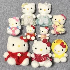 ハローキティ ファミリーぬいぐるみ6体 サンリオ 当時物 1999年製