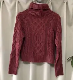 エブリン ケーブルニット タートルネックセーター