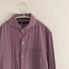 90s~ ヴィンテージ レトロ古着 フランネル ホリゾンタルカラー 長袖 シャツ