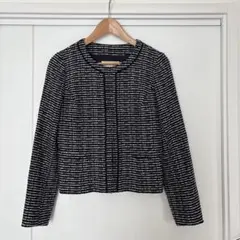 【お値下げ】NATURAL BEAUTY 40 ノーカラージャケット ブラック