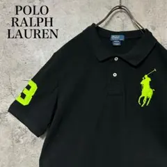 【超人気◎】ポロラルフローレン　ポロシャツ　ビックポニー　刺繍　古着　y2k