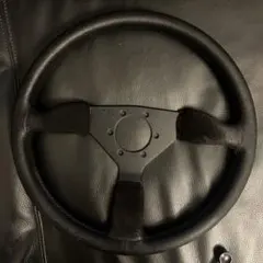 3スポーク レザー 小径ステアリングホイール 32〜33センチ 旧車 当時物