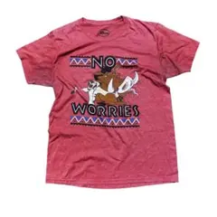 Disney ライオンキング ティモン プンバァ Tシャツ M オレンジ