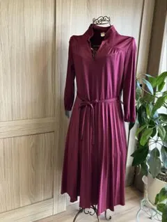 プリーツワンピース　ヴィンテージワンピース　グリモワール　GRIMOIRE