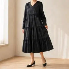 極美品 ヌキテパ 別注 ポプリンノースリーブワンピース コットン