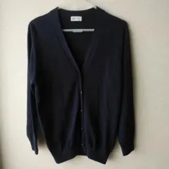 Vネックカーディガン ネイビー