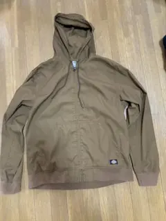 Dickiesフーデッドジャケットワークブルゾンブラウン Lアクティブパーカー風