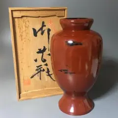 新品未使用 乃りたけ ノリタケ 辰砂 花瓶 真紅 スタジオコレクション
