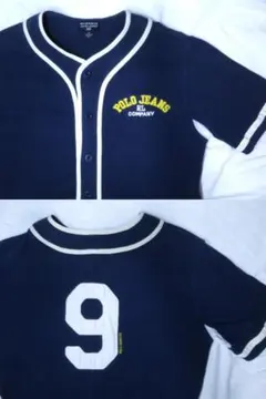POLO JEANS ベースボール シャツ S ネイビー ラルフローレン