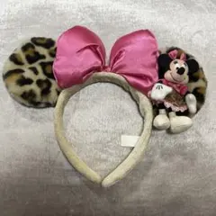 ディズニー ミニーマウス ヒョウ柄 カチューシャ