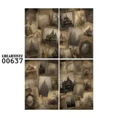 00637 コラージュ素材 12枚 ペーパー/ステッカー CREARTISTZ