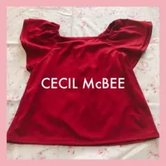 セシルマクビー ブラウス フリル袖 半袖 トップス カットソー