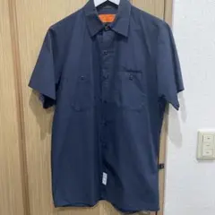 WACKO MARIA 無地ネイビー 半袖シャツ