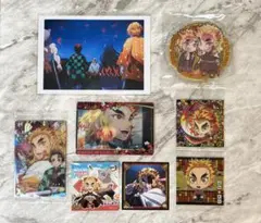 鬼滅の刃 煉獄杏寿郎 ブロマイド シール カード グッズまとめ売り 8点