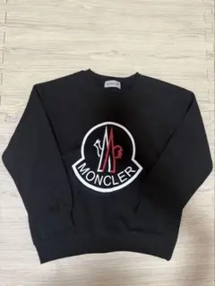 韓国正規品 MONCLER ロゴ入り ブラック トレーナー120センチ