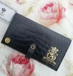 ADMJ☆イタリアンレザー☆スワロフスキーアールデコ☆長財布ZAOタマミワタナベ 定価77 000円】ADMJ ヘビ革 長財布 スワロフスキー エキゾチック