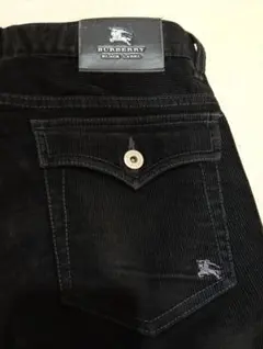 BURBERRY BLACK LABEL ブラック コーデュロイパンツ