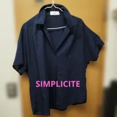 SIMPLICITÉ ネイビー 半袖シャツのサムネイル