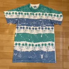 この値段で買って欲しい　80s ディズニー　ミッキー　Tシャツ　USA製　総柄のサムネイル