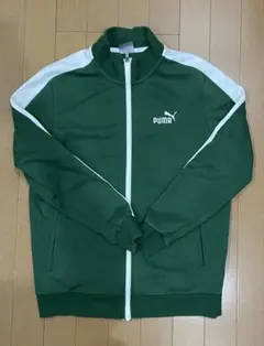 希少 プーマ トラックジャケット ジャージ グリーン カーキー ビッグ PUMA トラックジャケット XXLサイズ プーマ ジャージ ビッグ