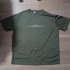 whatever ロゴプリント Tシャツ カーキ XXL