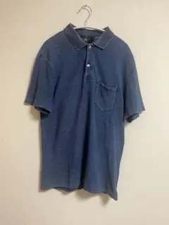 極美品 ダブルアールエル RRL インディゴ ポロシャツ ロゴ刺繍 貴重
