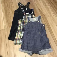 3枚セット◆H&M・コンビミニ　オーバーオール　70サイズ
