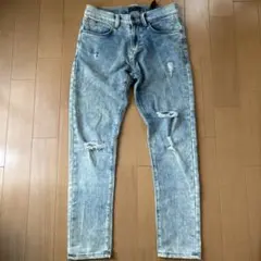 ダメージ加工スキニージーンズ ライトブルー　ZARA