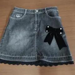 メゾピアノ　ダメージ風　デニムスカート　165㎝