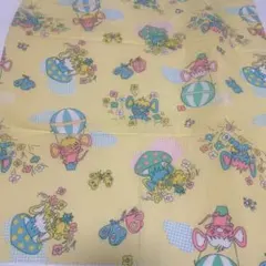 アニマル　マウス　ねずみ　きのこ　ヴィンテージ　生地